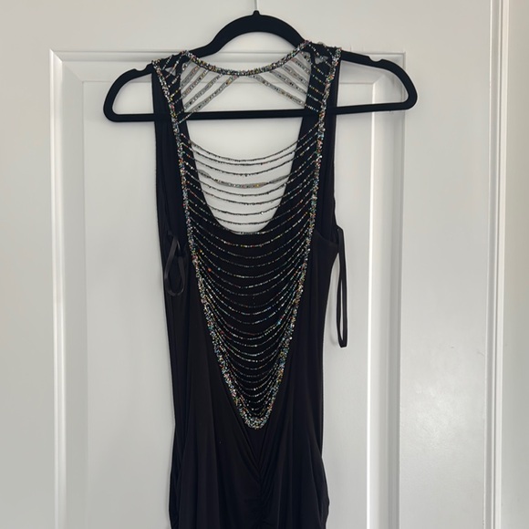 Sky black Sleeveless Scoop Neck Gown - Picture 2 of 6